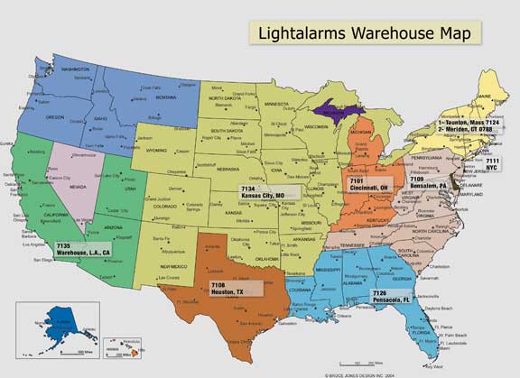 Lightalarms Warehouse Map